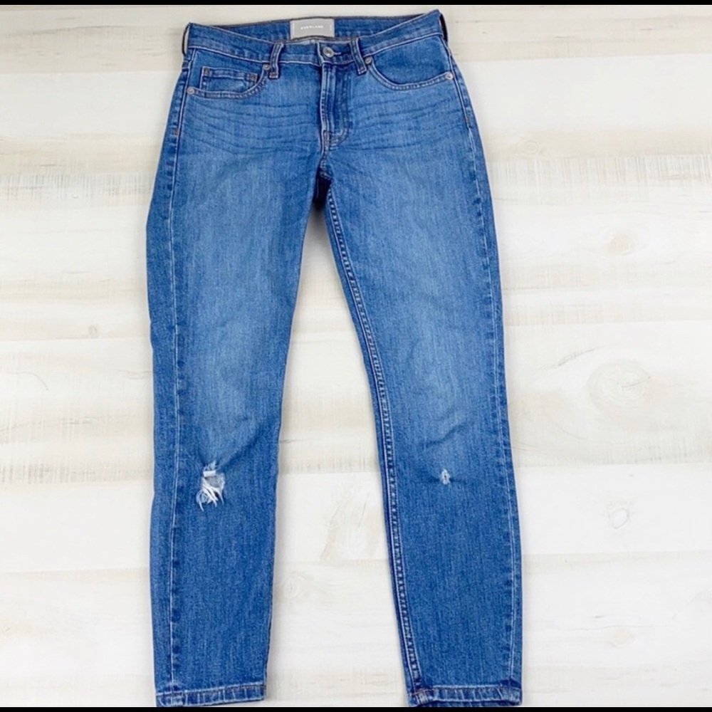 Everlane Midrise Ankle Jean Distressed